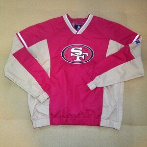 San Francisco 49ers Pull Over Windbreaker - Mens Medium (SFN0019)